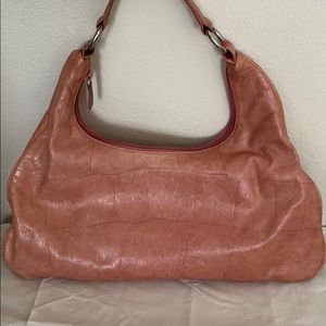 Pink leather vintage purse